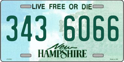 NH license plate 3436066