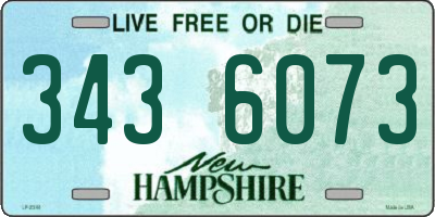 NH license plate 3436073