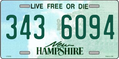 NH license plate 3436094