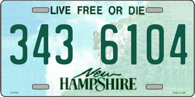 NH license plate 3436104