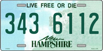 NH license plate 3436112