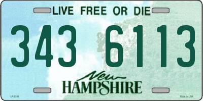 NH license plate 3436113