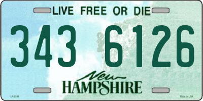 NH license plate 3436126