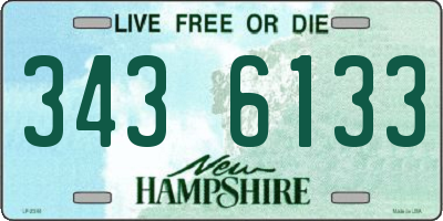 NH license plate 3436133