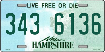 NH license plate 3436136