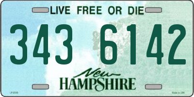 NH license plate 3436142
