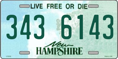 NH license plate 3436143