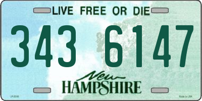 NH license plate 3436147