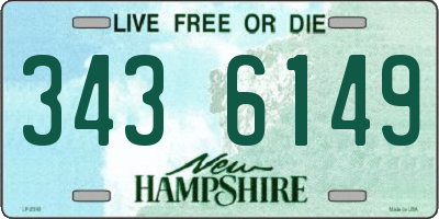 NH license plate 3436149
