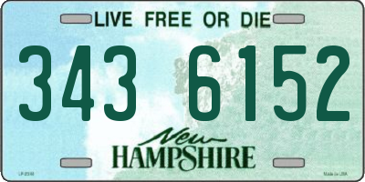 NH license plate 3436152