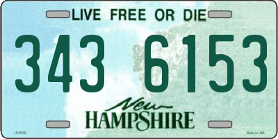 NH license plate 3436153