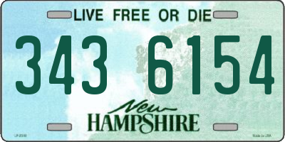 NH license plate 3436154