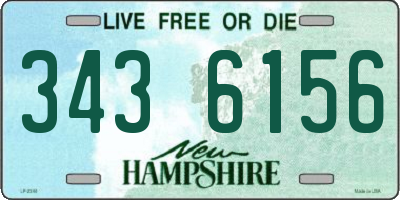 NH license plate 3436156