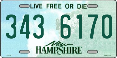 NH license plate 3436170
