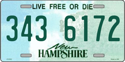 NH license plate 3436172