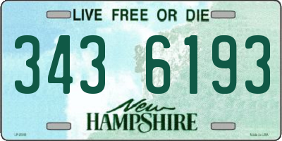 NH license plate 3436193