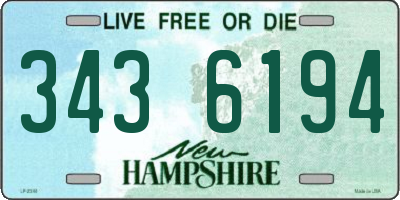 NH license plate 3436194