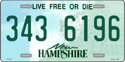 NH license plate 3436196