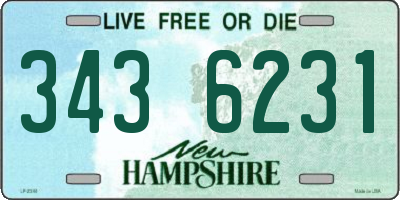 NH license plate 3436231