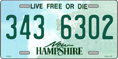 NH license plate 3436302