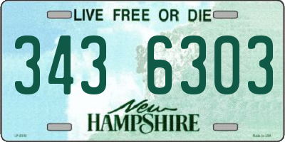NH license plate 3436303