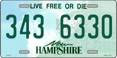 NH license plate 3436330