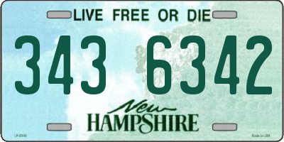NH license plate 3436342