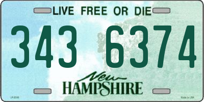 NH license plate 3436374