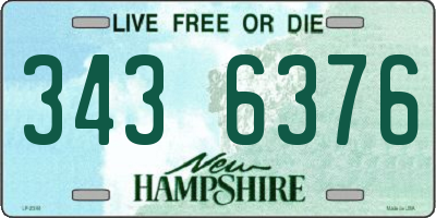 NH license plate 3436376