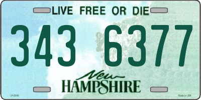 NH license plate 3436377