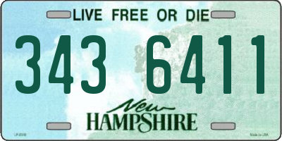 NH license plate 3436411