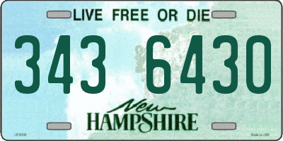NH license plate 3436430