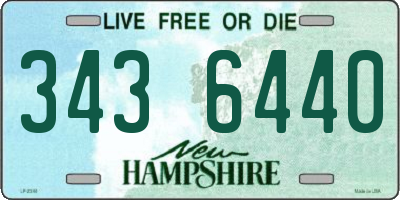 NH license plate 3436440