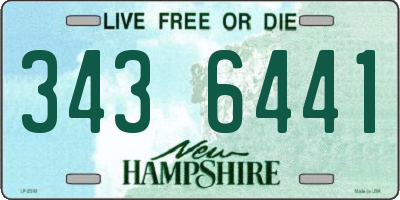 NH license plate 3436441