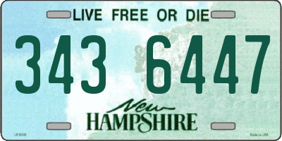 NH license plate 3436447