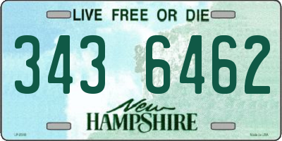 NH license plate 3436462