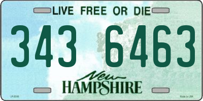 NH license plate 3436463