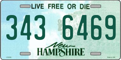 NH license plate 3436469