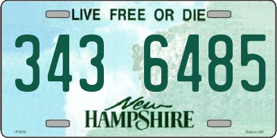 NH license plate 3436485