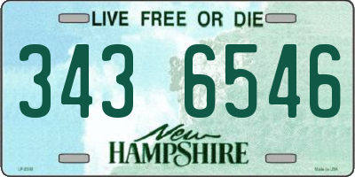NH license plate 3436546