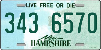 NH license plate 3436570