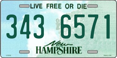 NH license plate 3436571