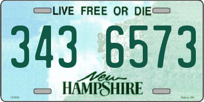 NH license plate 3436573
