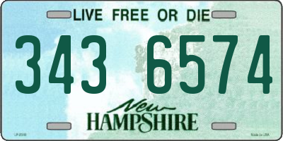 NH license plate 3436574