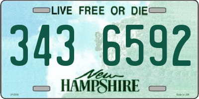 NH license plate 3436592