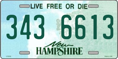 NH license plate 3436613