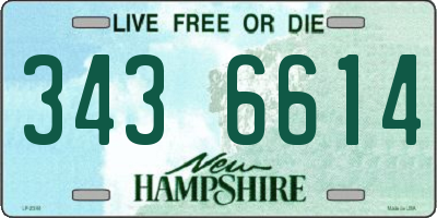NH license plate 3436614