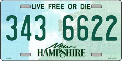 NH license plate 3436622