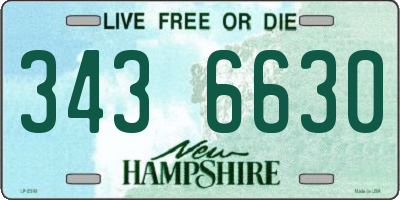 NH license plate 3436630