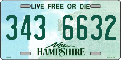 NH license plate 3436632